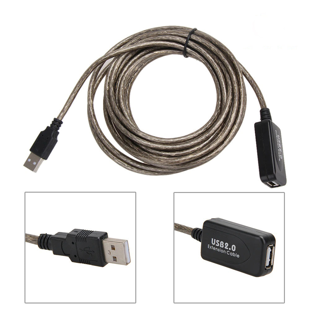 USB 2.0 Extension Cable with IC Signal Booster – 5m