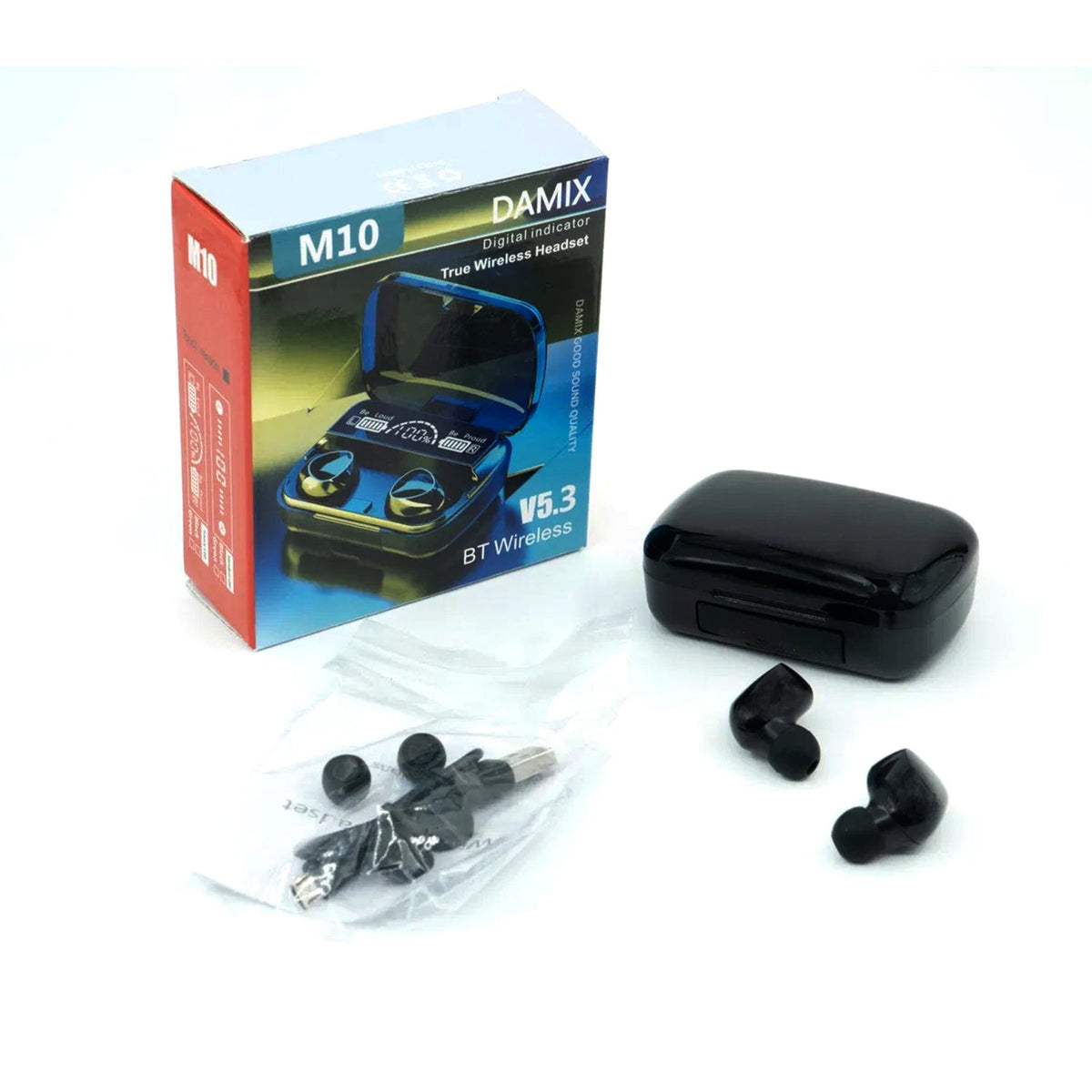M10 Wireless Earbuds with LED Display Charging Case