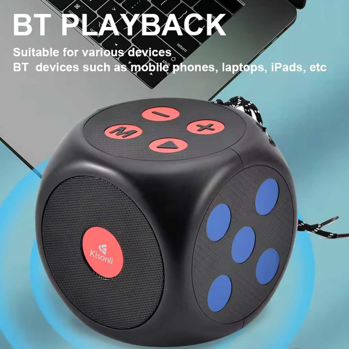 Kisonli G15 Portable Mobile Music Bluetooth Dice Mini Speaker – view 4