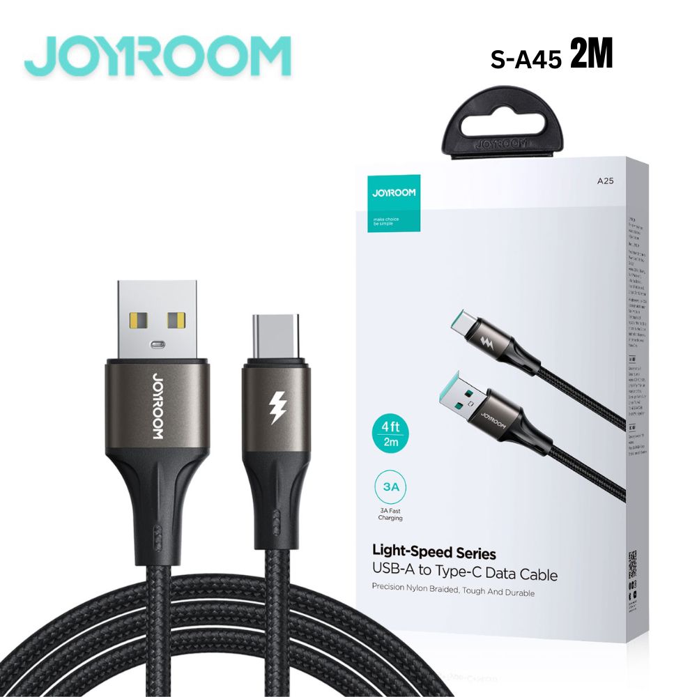 Joyroom S-A25 Light-Speed Series 3A Fast Charging Data Cable (USB-A To Type-C) 2m Black – view 4
