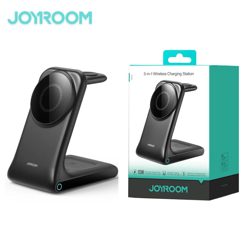 Joyroom JR-W15 3-in-1 Wireless Charging Station (Black) – view 4