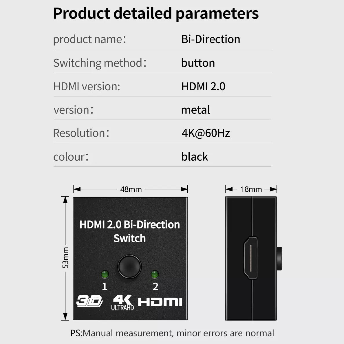 HDMI Bi-Directional Switch & Splitter (2-in-1) – view 4