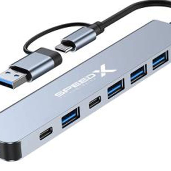 Speed-X SP-TC701 7 Port 2-in-1 USB 3.0 & Type-C Hub (Aluminum Alloy) – view 4