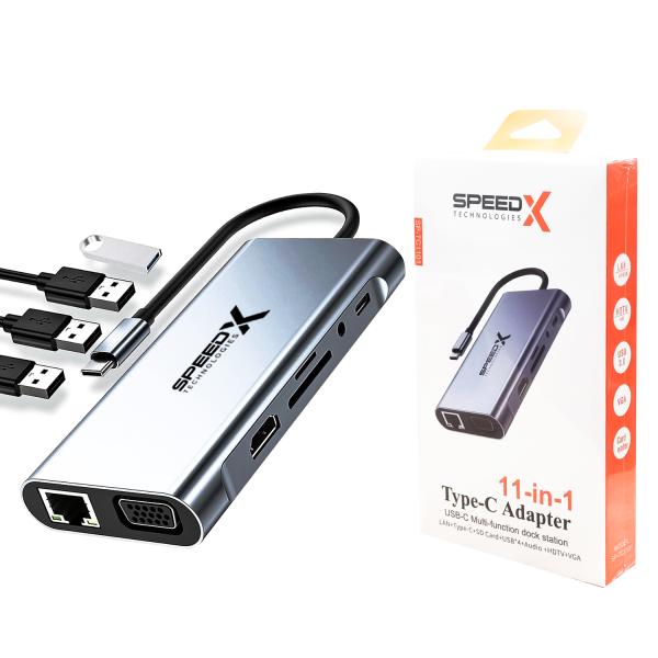 Speed-X SP-TC1101 11-in-1 Multi-Port Type-C 4K HDMI USB 3.0 Converter – view 4