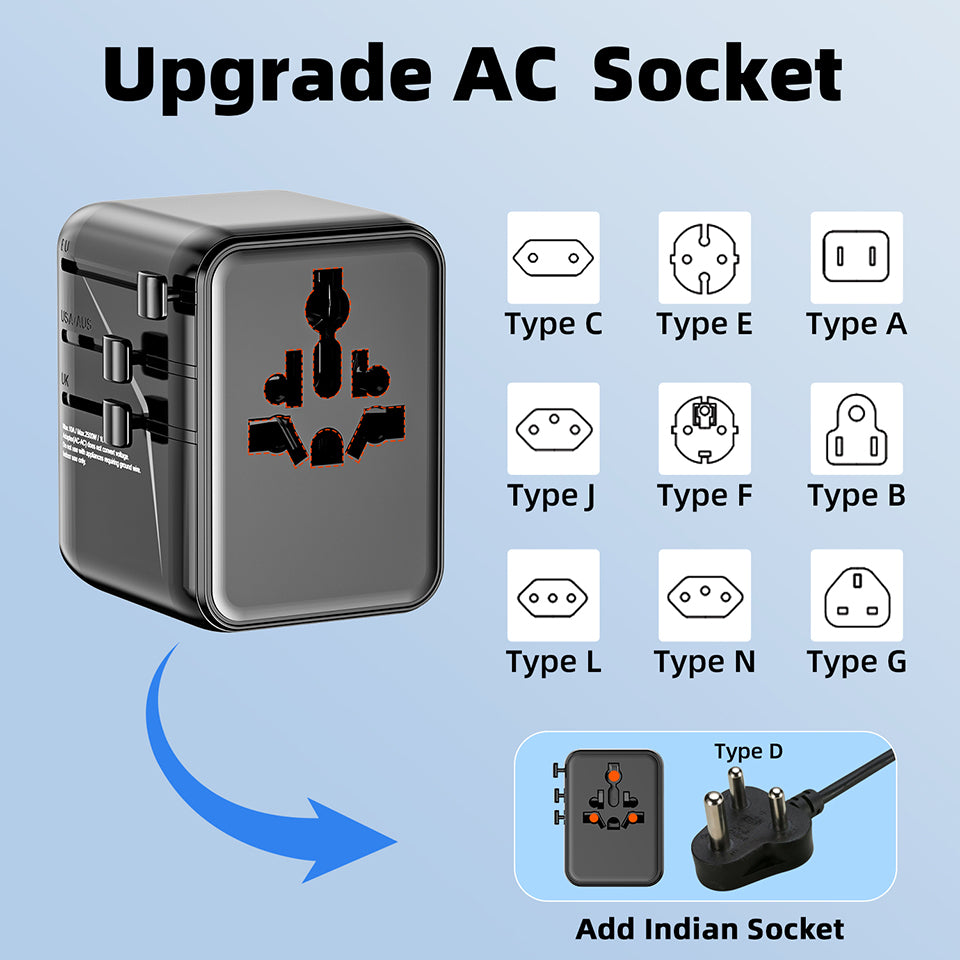 Speed-X SP-TCW03 45W GaN III Universal Travel Adapter