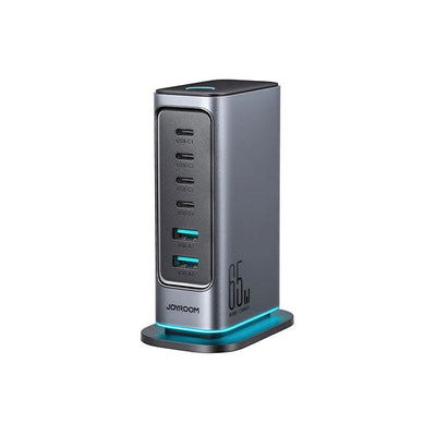Joyroom TCM02 65W 6-Port EU Plug GAN Desktop Charging Station Hub