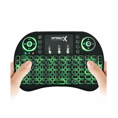 Speedx Rf 500 Mini Touch Pad Wireless With Backlight Keyboard Mouse
