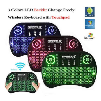 Speedx Rf 500 Mini Touch Pad Wireless With Backlight Keyboard Mouse – view 2