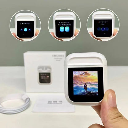 A14 Pro ANC Touch-Display Wireless Earbuds – White