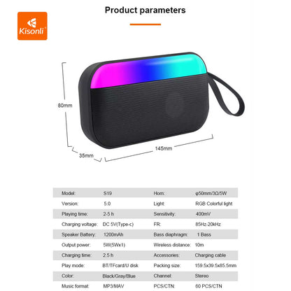 Kisonli S19 Portable Bluetooth Mini Speaker – view 2