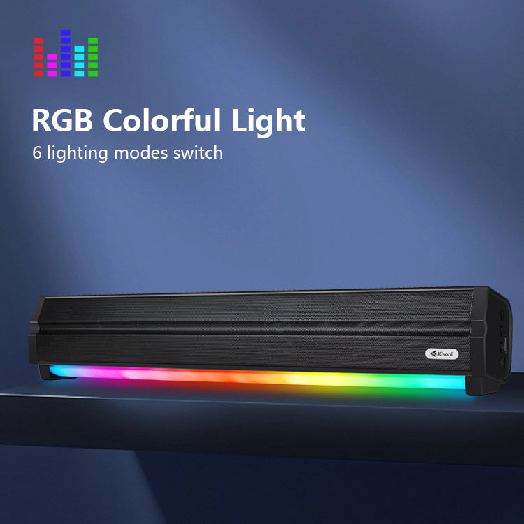 Kisonli LED-802 RGB Wireless Bluetooth 5.3 Retro Soundbar – view 2
