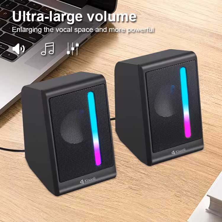 Kisonli X16 Mini USB 2.0 Portable Speaker (RGB) – view 2