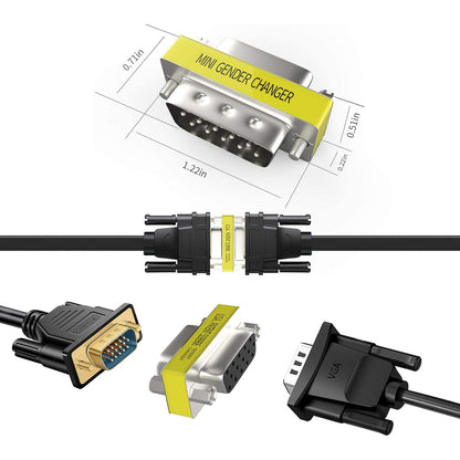 VGA Female to Female Coupler (15-Pin) – view 2