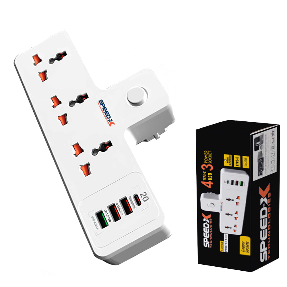 New 304PUC Speed-X Premium Portable Power Strip (3 Socket + 3 USB + 1 Type-C) – view 2