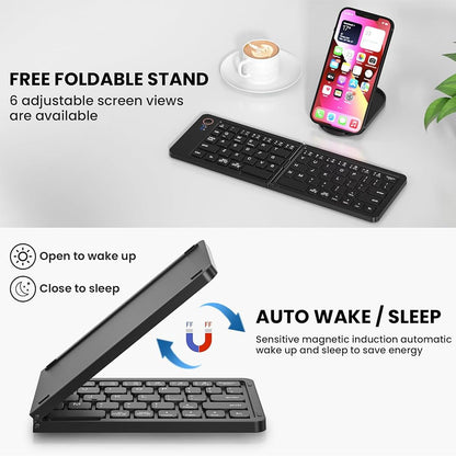 B023 11 Inch Foldable & Rechargeable Bluetooth Keyboard – view 2