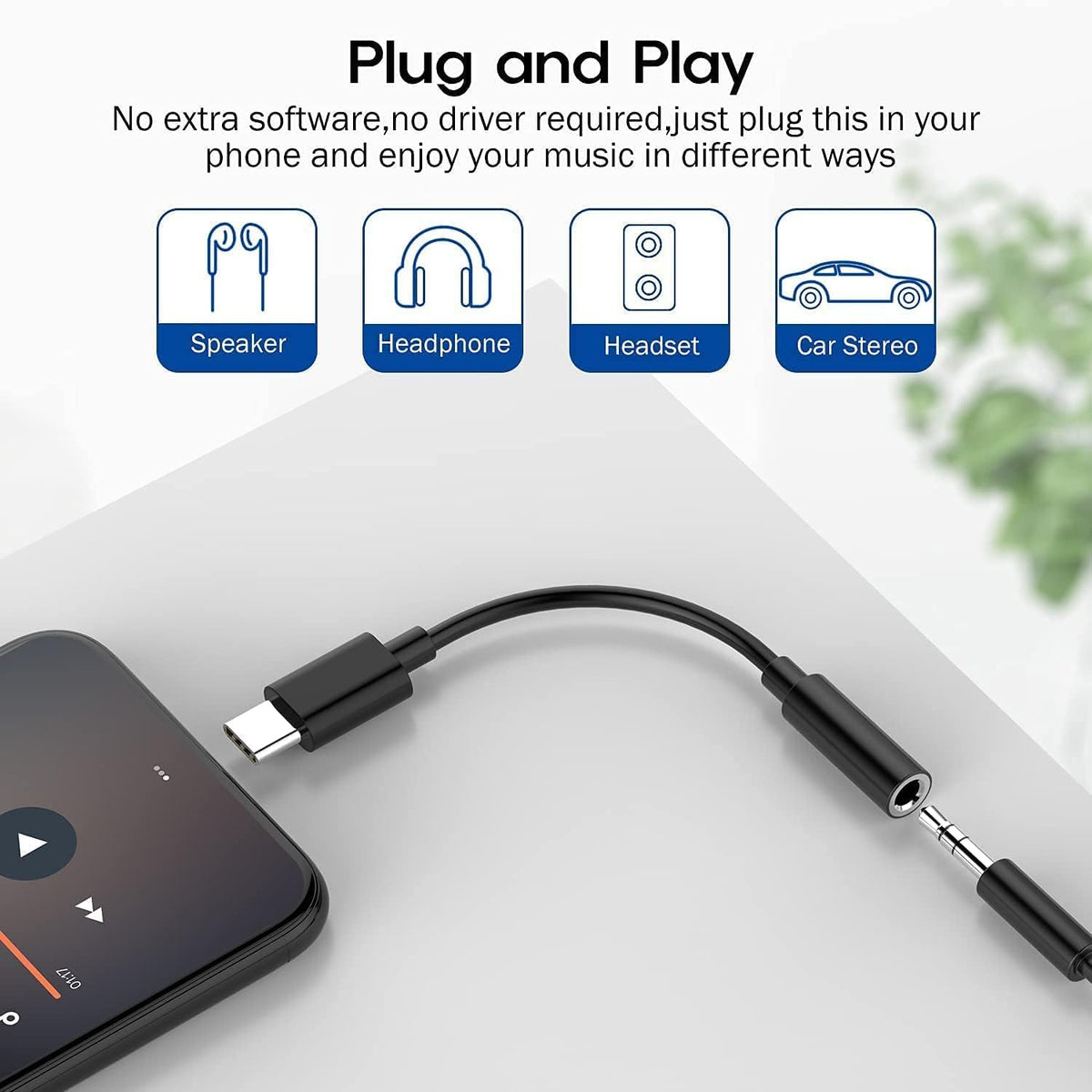 USB Type-C To 3.5mm Headphone Jack Adapter – view 2