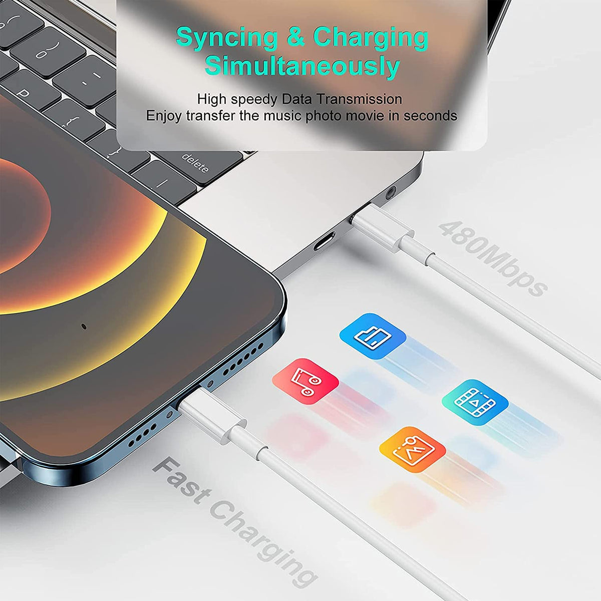 iPhone PD Cable 20w AAAA Quality Lightning To Type C – view 2