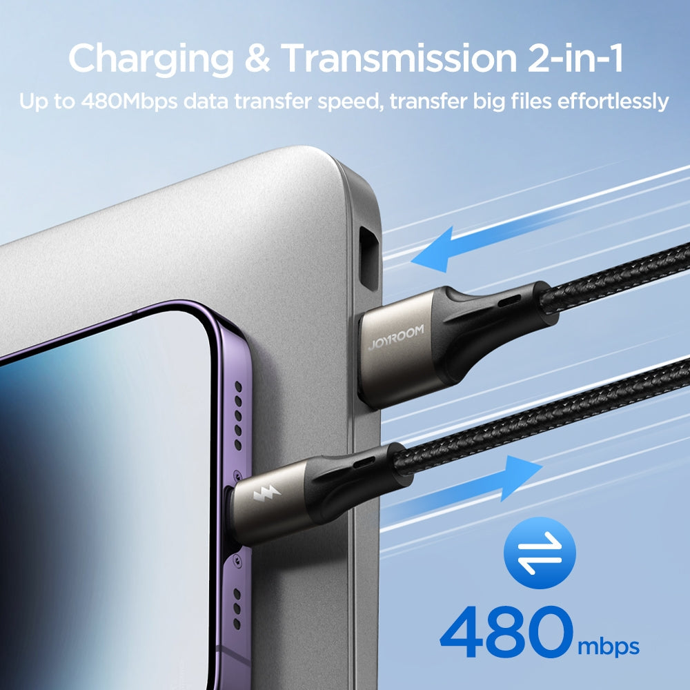 Joyroom S-A25 Light-Speed Series 3A Fast Charging Data Cable (USB-A To Type-C) 1.2m Black – view 2