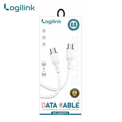 LogiLink Type-C To Type-C Silicone Fast Charging Data Cable 1m White (1 Year Warranty) – view 2
