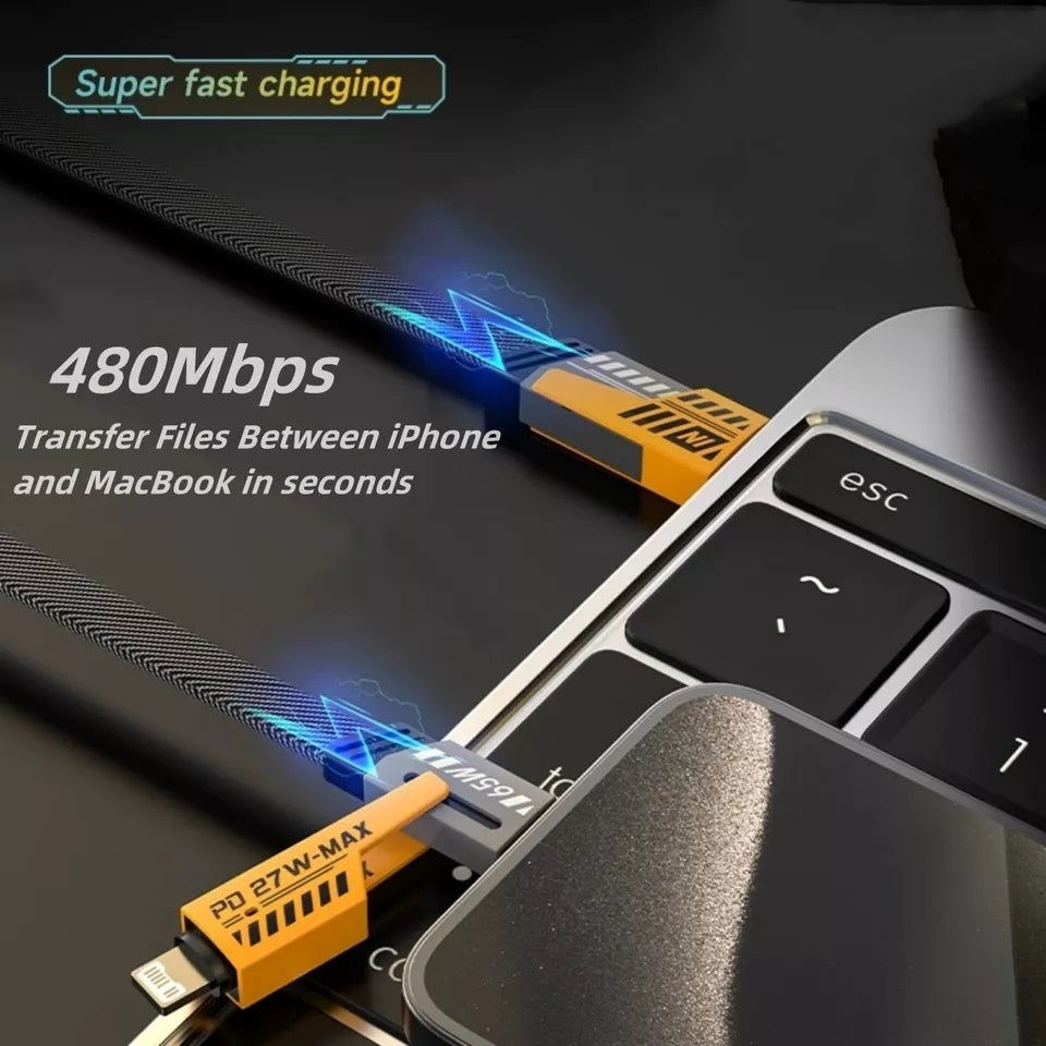 4-in-1 Multi USB PD Charging Cable (Type-C To C, C To Lightning, USB To C, USB To Lightning) – view 2