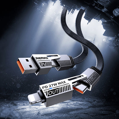 Remax RC-C189 65W 4-in-1 Multi Functional Data Cable Black – view 2
