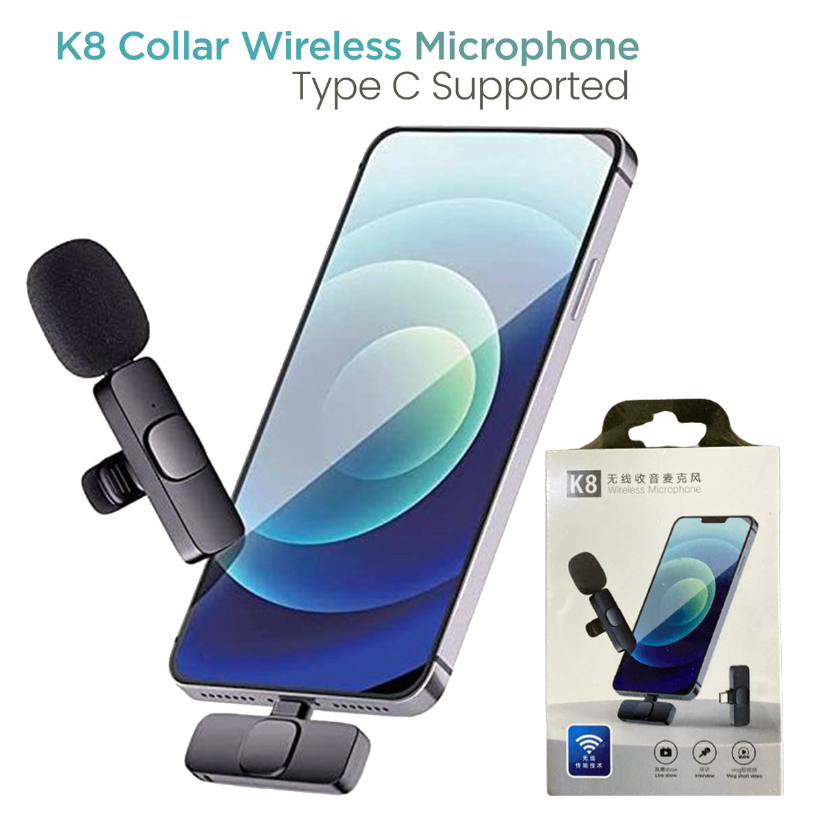 K8 Collar Wireless Microphone (Type-C) – view 2