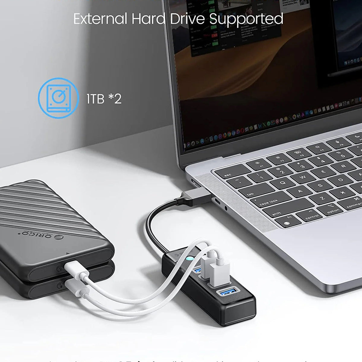 Orico PW4U 4-Port USB 3.0 Hub (5Gbps High Speed) – view 2