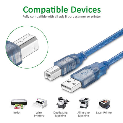 USB 2.0 Printer Cable (Type A to B) – 3m – view 2