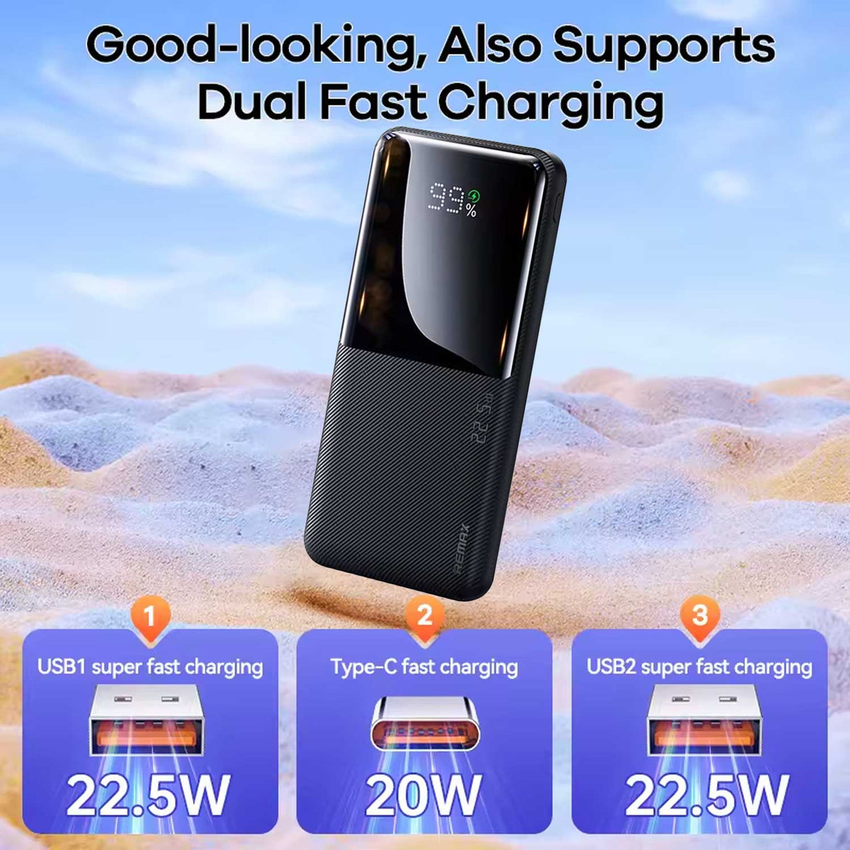Remax Rpp-622 20w+22.5w Pd+qc Fast Charge Power Bank 10000mah Black – view 2