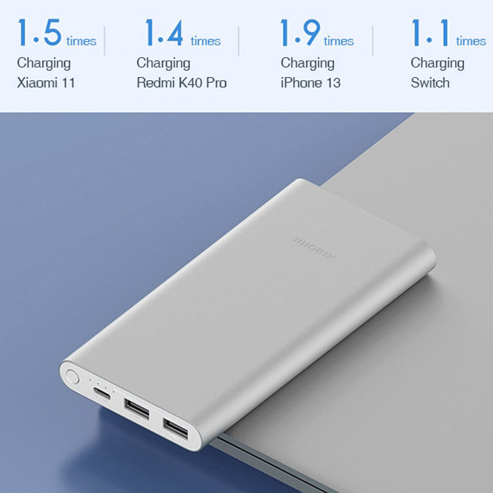 Xiaomi Mi 10000mah 22.5w Power Bank Usb-c Two-way Fast Charge Powerbank Portable Charger (silver) – view 2