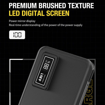 Aspor A300 Power Bank Original 10000mah Li-polymer Battery 4 In1 Power Bank Black – view 2