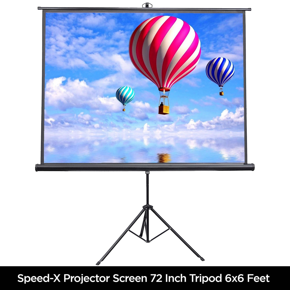 Projector Screen 72 Inch Tripod Portable - Speed-X (Fine Quality) – view 2