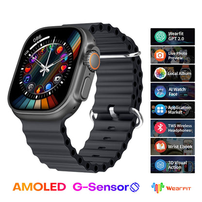 HK10 Ultra 3 2.02" AMOLED Smart Watch with G-Sensor & AI Features (Black) – view 2