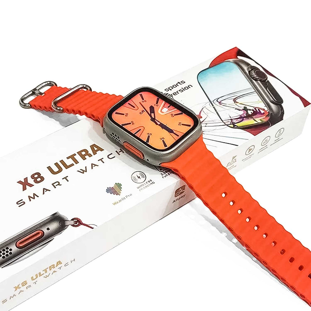 X8 Ultra Smartwatch 49mm with Bluetooth Calling (Orange) – view 2