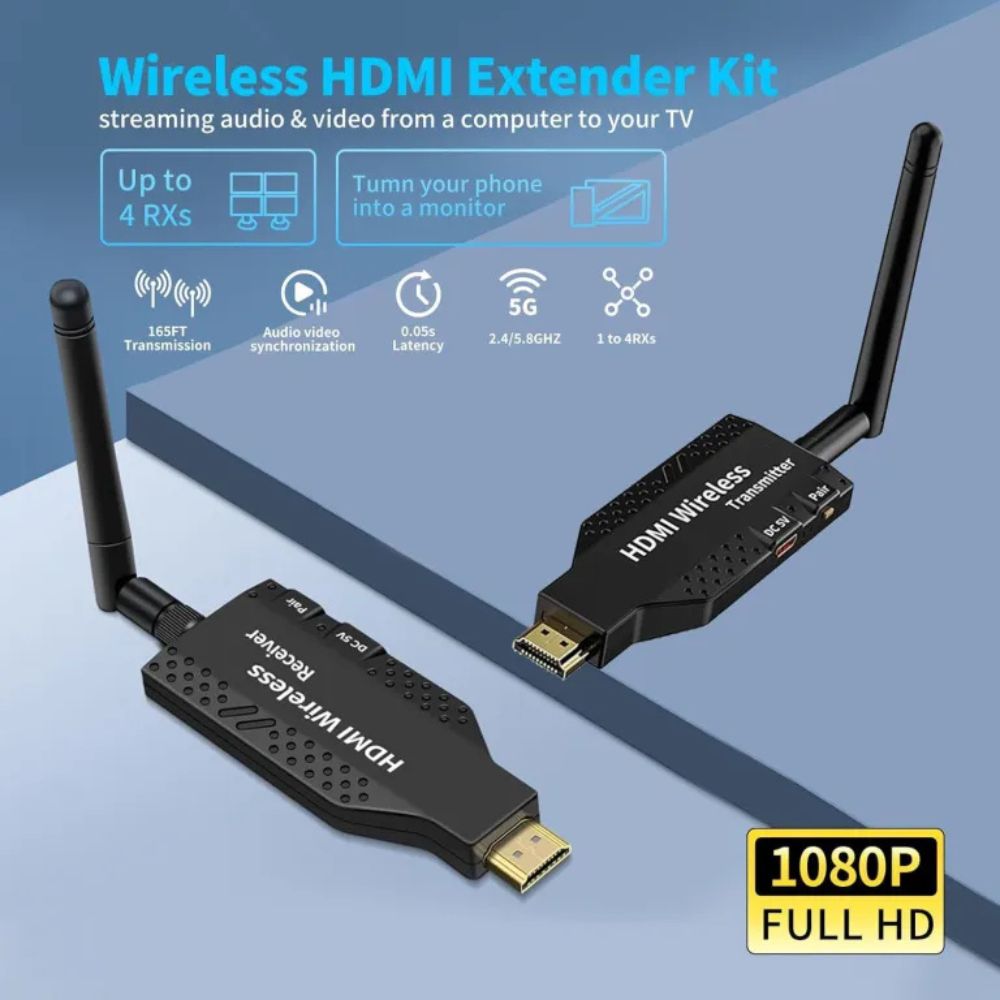 50m Wireless HDMI Extender – 1080p Transmitter & Receiver Kit – view 2