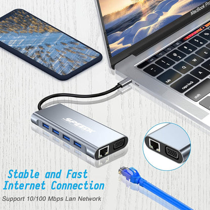 Speed-X SP-TC1101 11-in-1 Multi-Port Type-C 4K HDMI USB 3.0 Converter – view 2
