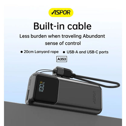 Aspor A353 Pd+qc 10000mah Mini Fast Charging Power Bank – view 2