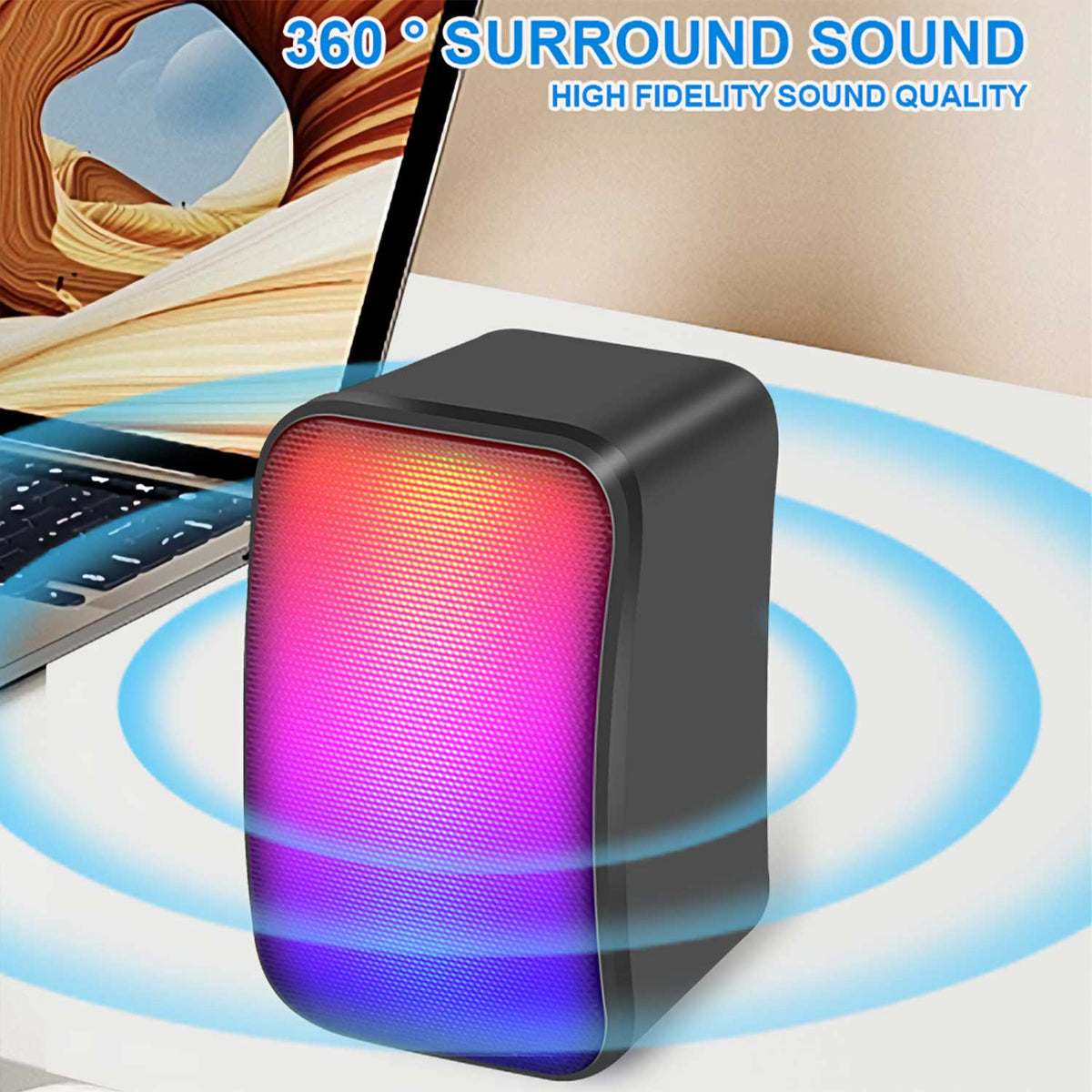 Kisonli X17 Speaker Gaming 2.0 RGB (Volume Control) – view 2