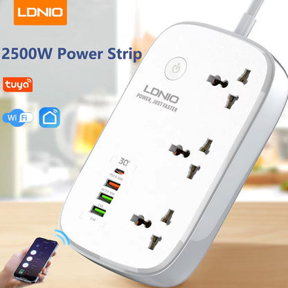 Ldnio SCW3451 2500W WiFi Smart Power Extension (3 Sockets, 1 USB-C + 3 USB-A) – view 2