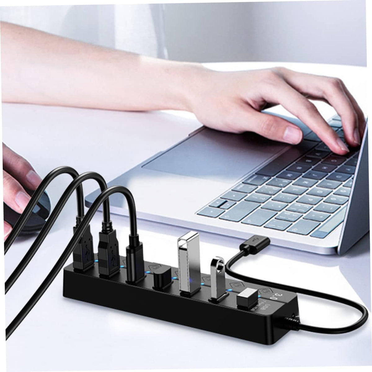 Speedx SP-UHS307 7-Port USB 3.0 Expander Hub with Independent Switches – view 2