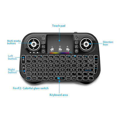 Speedx I10 Mini Wireless+bluetooth Touchpad 7 Color Backlit Light 2.4ghz – view 3