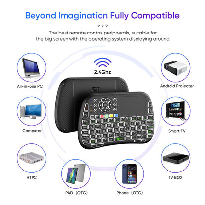 M9 Bluetooth Mini Wireless Keyboard 7 Backlit 2.4g Air Mouse Remote Touchpad – view 3