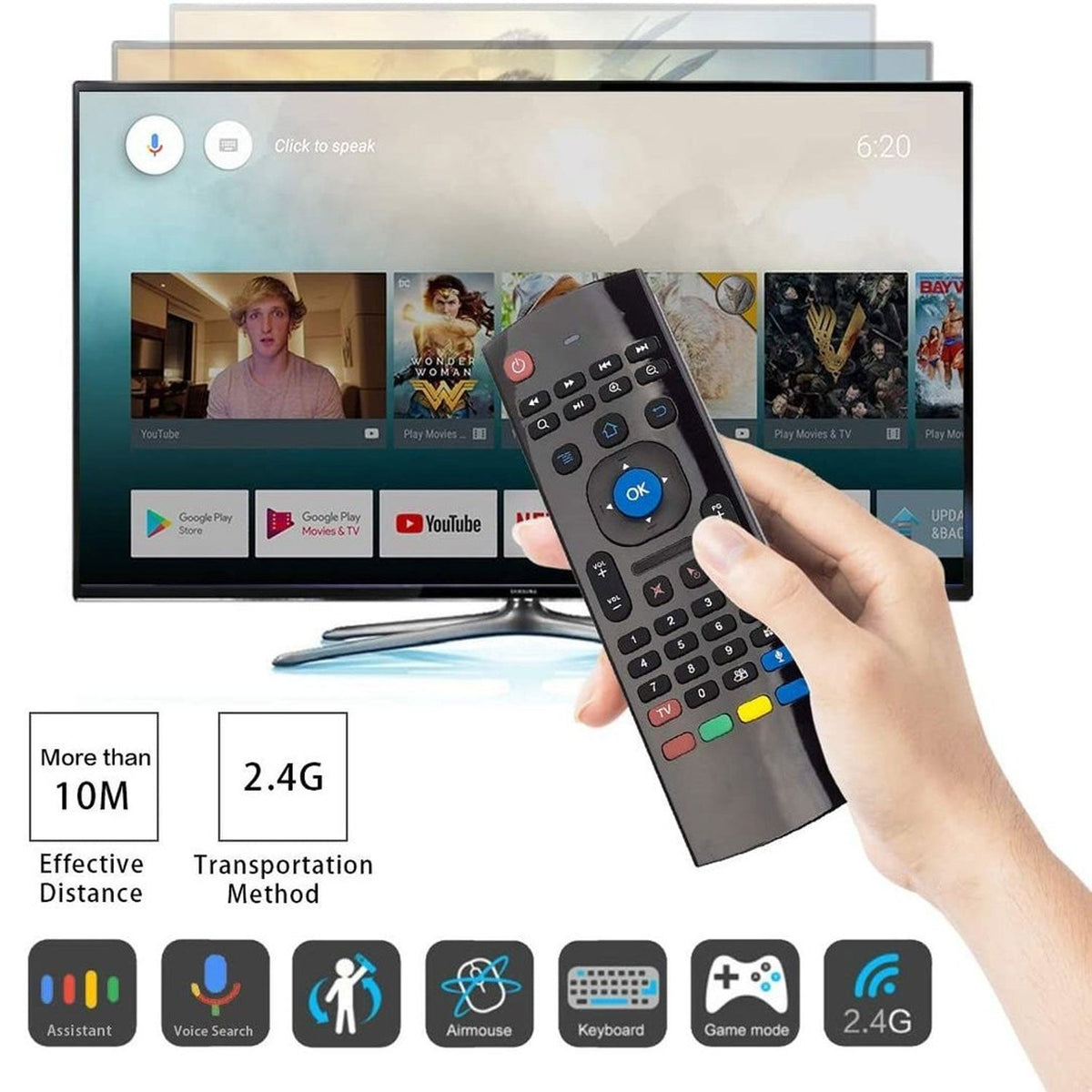 Mx3 Air Mouse Voice Remote Control 2.4g For Smart Tv – view 3