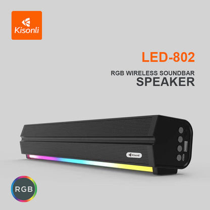 Kisonli LED-802 RGB Wireless Bluetooth 5.3 Retro Soundbar – view 3