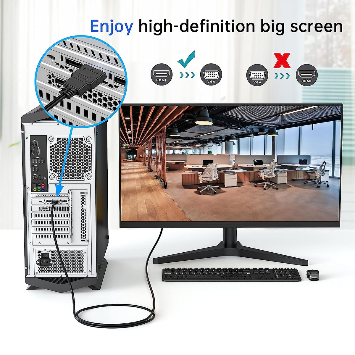 HDMI to VGA Cable (1.8m) – view 3