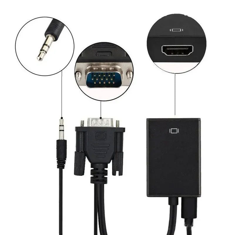 Speedx SP-VH108 VGA to HDMI 1080p Adapter with 3.5mm Audio Output – view 3