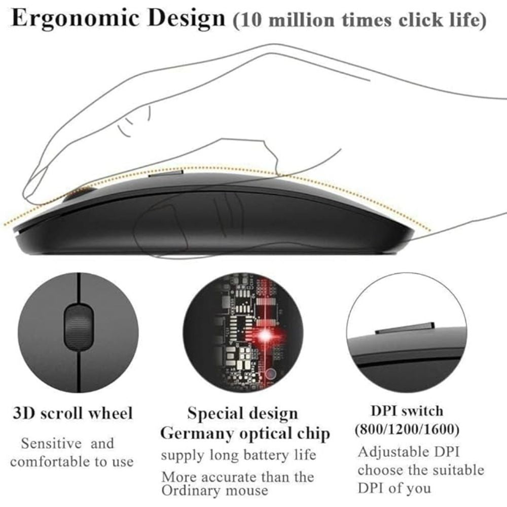 Km908 Wireless Keyboard And Mouse Combo – view 3