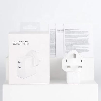 iPhone 35w UK 3 Pin Dual Type C Fast Charging PD Adapter – view 3
