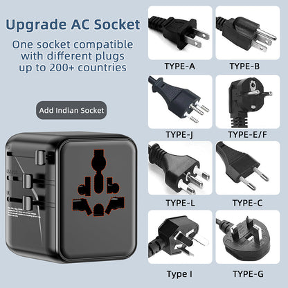 Speed-X SP-TCW02 Travel Adapter 25W PD (2 USB-C + 1 USB-A + 2 AC) – view 3