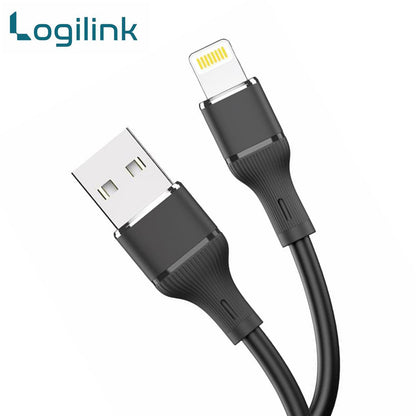LogiLink USB To Lightning Silicone Fast Charging Data Cable 1m Black (1 Year Warranty) – view 3